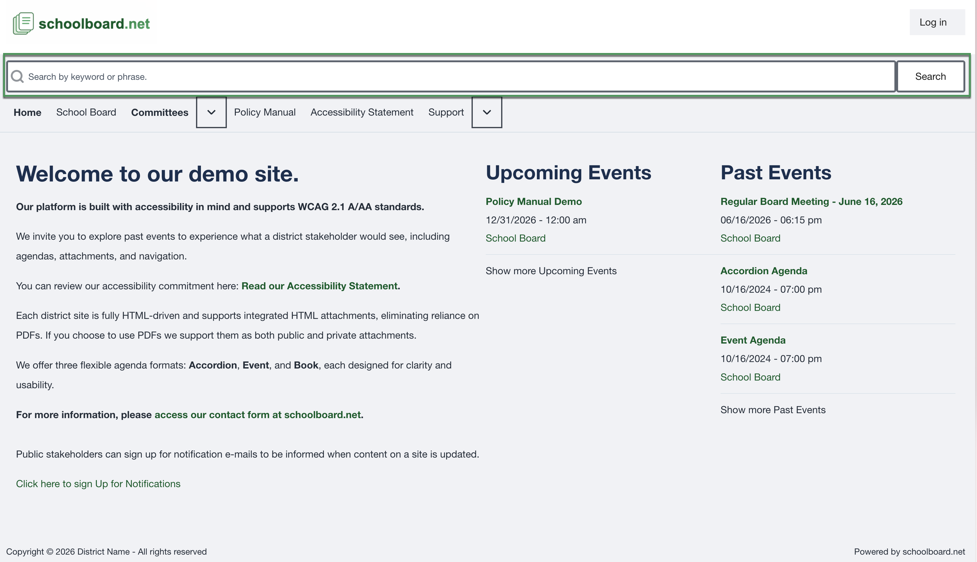 Search by keyword or phrase field and Search button.